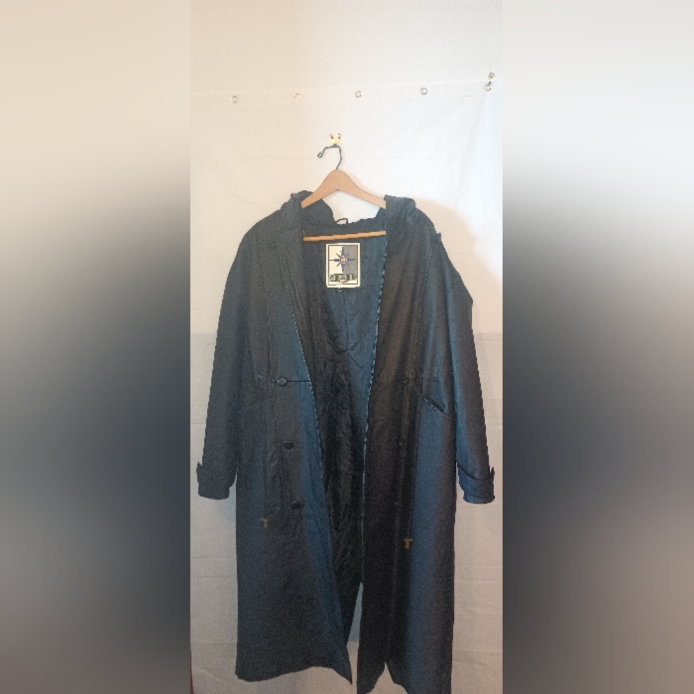 Middlebrook park black Leather trench coat